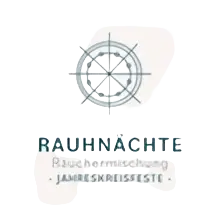 Rauhnacht-Mischung Räucherwaren von Dessauer, Schwarz-Weiß-Logo, zeigt die Räucherware in einer stilvollen Verpackung