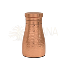 Reine kupferkaraffe gehämmert mit deckel und dekorativen banden aus kupfer für ayurveda spezialist, ± 950 ml