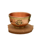 Kupferne tibetische Räucherschale mit Ohm-Design, ideal als Räucherstäbchenhalter, von Ayurveda Specialist B.V.