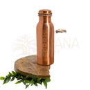 Kupferwasserflasche mit chakra-motiv, mattes finish und strukturiertem deckel, handgefertigte ayurveda spezialist flasche