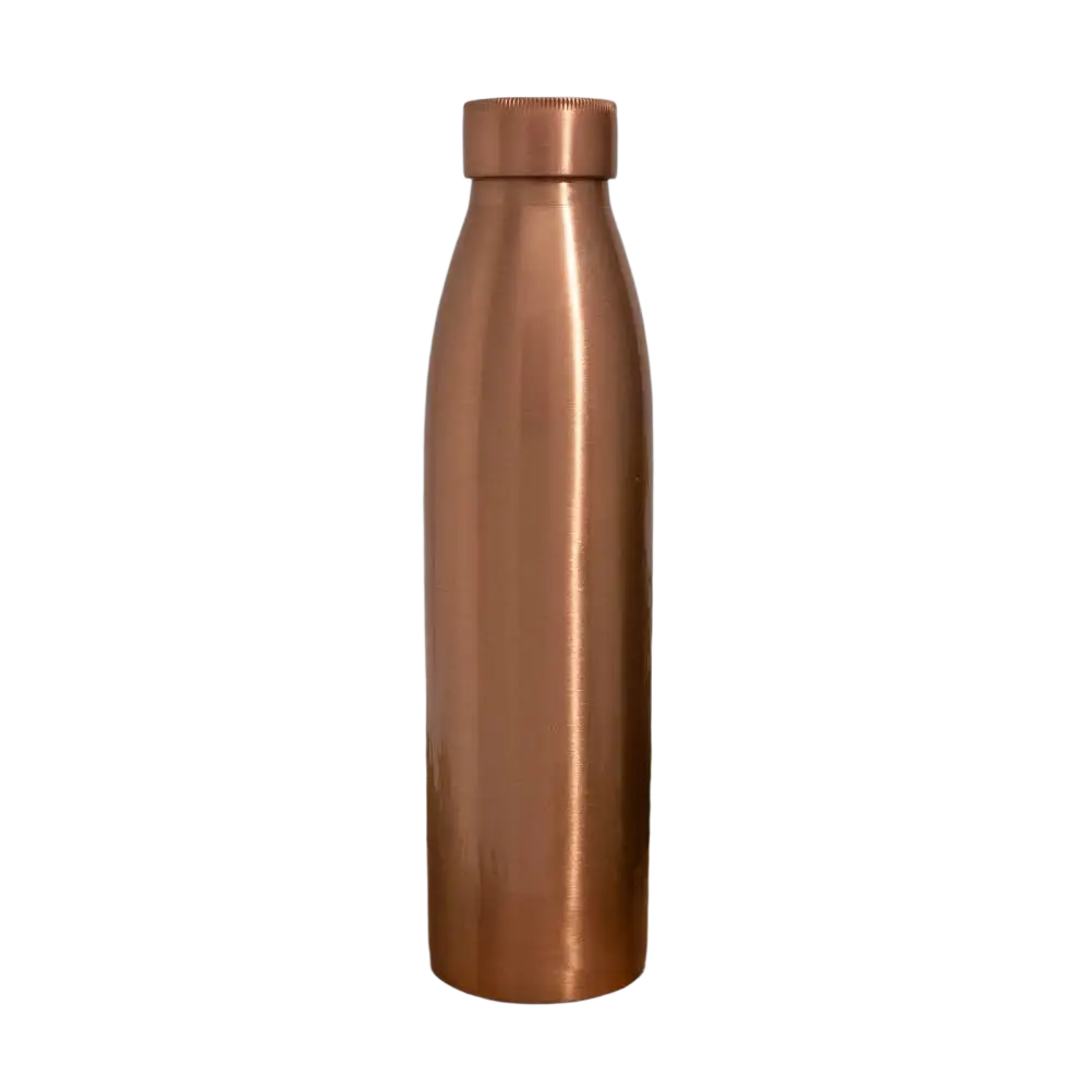 Reine Kupferwasserflasche von Ayurveda Specialist B.V., matt poliert, 950 ml, schwere Ausführung, handgefertigt, langlebiges Design
