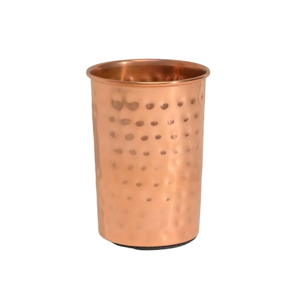 Gehämmerter Kupferbecher 300 ml, schwere Ausführung, für Trinkgefäße, Ayurveda Specialist B.V.
