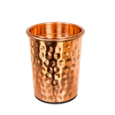 Gehämmerter, hochglänzender Kupferbecher mit Deckel von Ayurveda Specialist B.V., hochwertiges Kupfergefäß für Getränke.