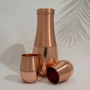 Reines Kupfer-Set mit tropfenförmiger Kupferkaraffe und 2 gehämmerten Kupferbechern, 950 ml, von Ayurveda Specialist B.V.
