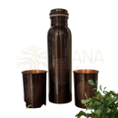 Dunkelbraune kupferflasche aus reinem kupfer mit blume des lebens etsy in samt-geschenkbox