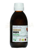 Reines Bio-Schwarzkümmelöl von Ayurveda Auténtico, aromatisches Öl für Küche und Gesundheit, dunkle Flasche mit schwarzem Öl
