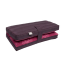 Dunkelviolettes, faltbares Meditationskissen der Maharaja Collection von Bodynova, ideal für unterwegs und Meditation.