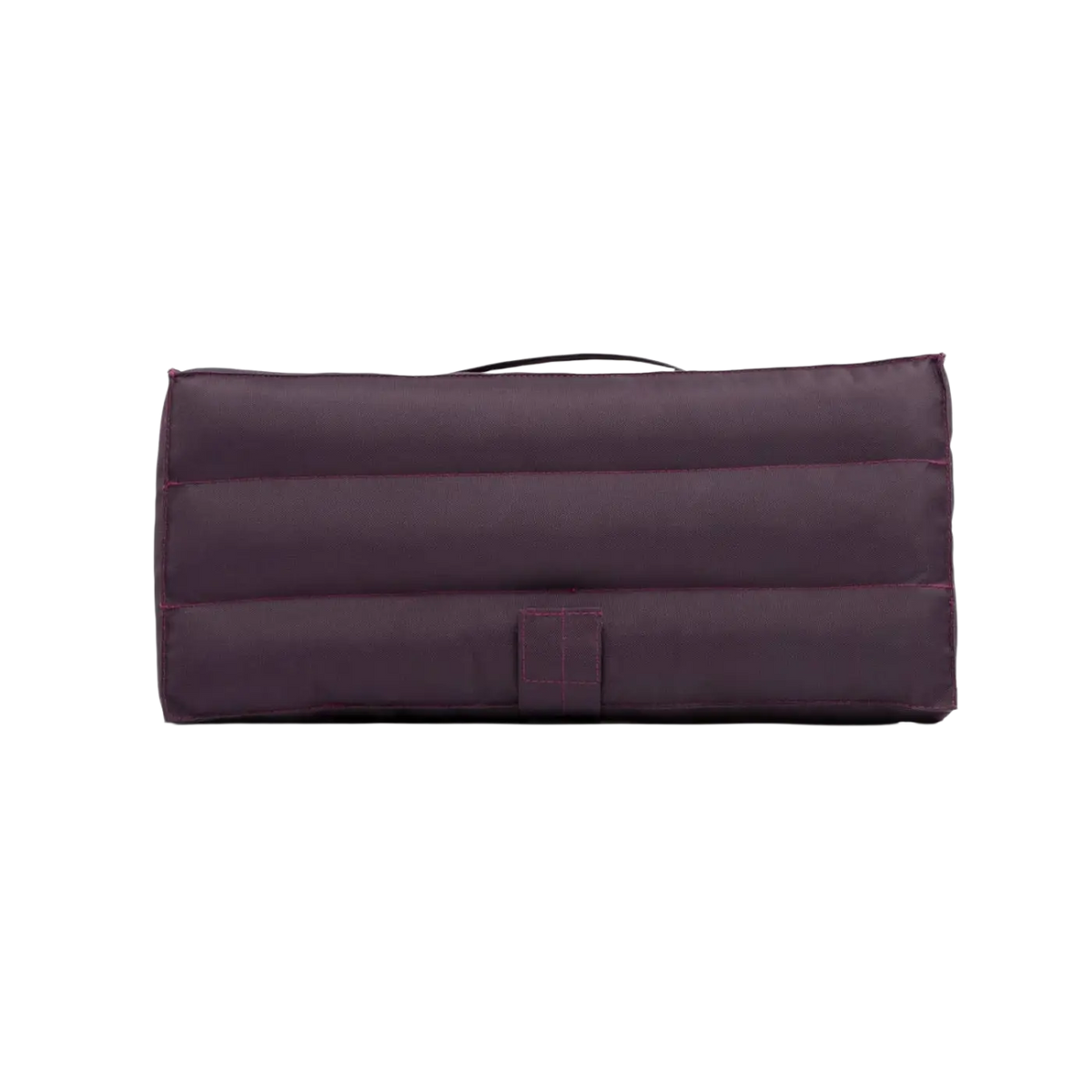 Dunkelviolettes, faltbares Meditationskissen von Bodynova aus der Maharaja Collection, ideal für unterwegs und Meditation.