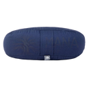 Navyblaues reise meditationskissen yogi mond mini eco mit gesteppter Naht und kleinem grauem Etikett