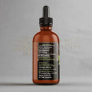 Amber glasflasche mit schwarzem tropfverschluss und etikett mit reishi pilz flüssigkeit hochdosiert 60 ml mana shop feel supreme