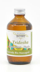 Ayurvedisches Massageöl Tridosha Thaila von Rhyner, 250ml, flüssiges Öl für ayurvedische Massagen, braune Flasche