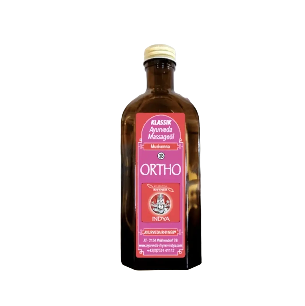 Rhyner Murivenna Ortho Indya Thaila, traditionelles Kerala Kräuteröl für Körperpflege, Flasche mit Kräuteröl, natürliche Inhaltsstoffe