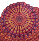 Vibrantes maroon und orange mandala 200x220cm ritueltuch mit paisley mustern als wandtuch oder strandtuch