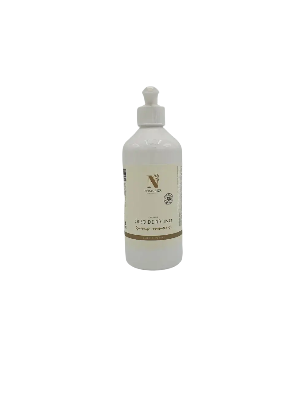 Weißes Rizinusöl in 500ml Plastikflasche, D’Natureza, Öle & Fette, für Haut und Haare, natürliche Pflege