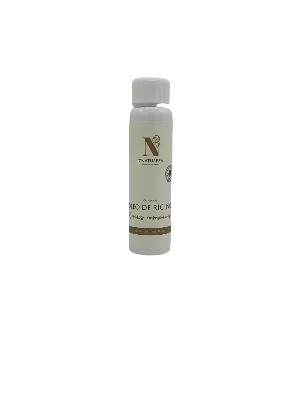 Rizinusöl von d'Natureza in eleganter weißer Flasche, 70 ml, Öl für Haut und Haare, hochwertige Naturkosmetik