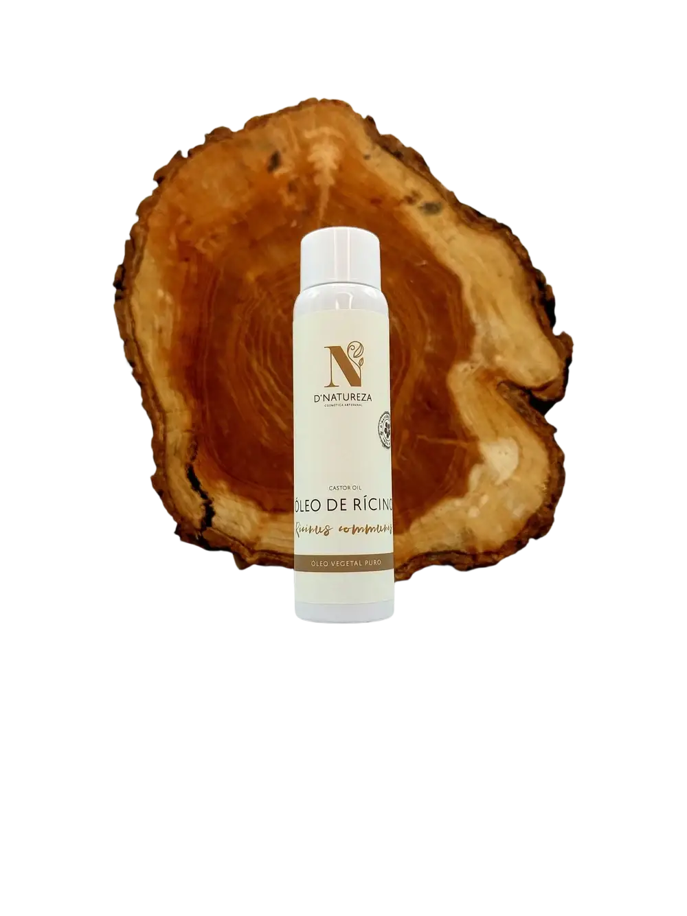 Rizinusöl in eleganter weißer Sprühflasche, natürliches Öl von d'Natureza, ideal für Haut- und Haarpflege