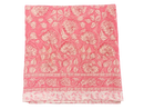 Rosen lunghi sarong in rosa aus baumwolle mit floralen mustern und dekorativen bordüren 180cm x 108cm