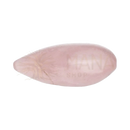 Ein glatter rosafarbener rosenquarz in tropfenform mit feinen natürlichen adern rosenquarz-herz mana shop image to zoom
