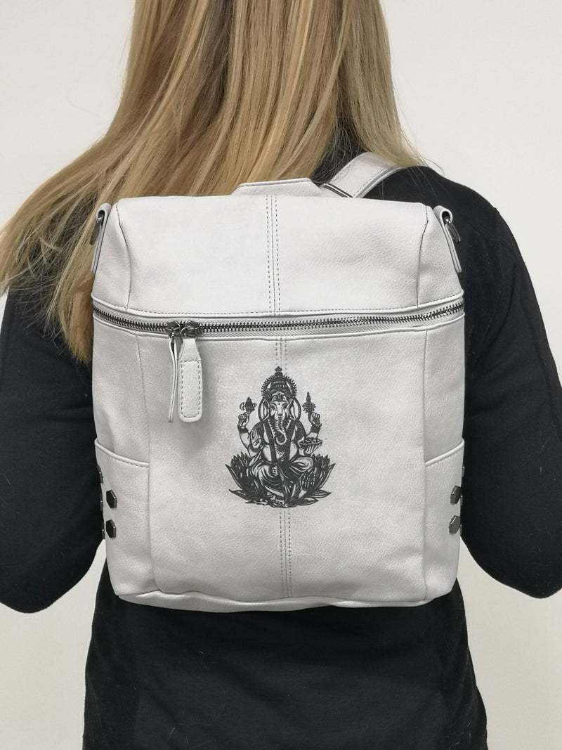 Rucksack-Tasche Ganesha grau klein - Mana Kendra GmbH