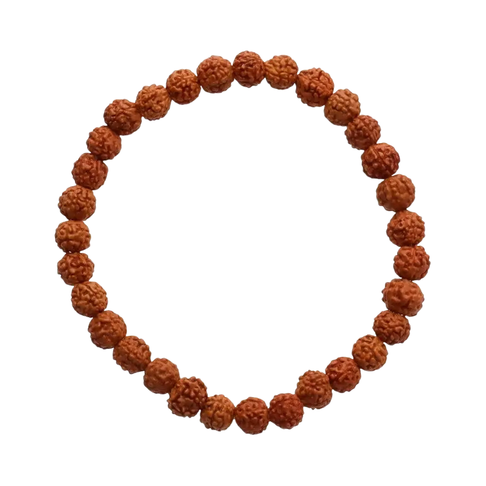 Rudraksha-Armband 6 mm aus Schmuck, schützt, erdet und stärkt die spirituelle Kraft, getragen von Vives de la Cortada S.L.