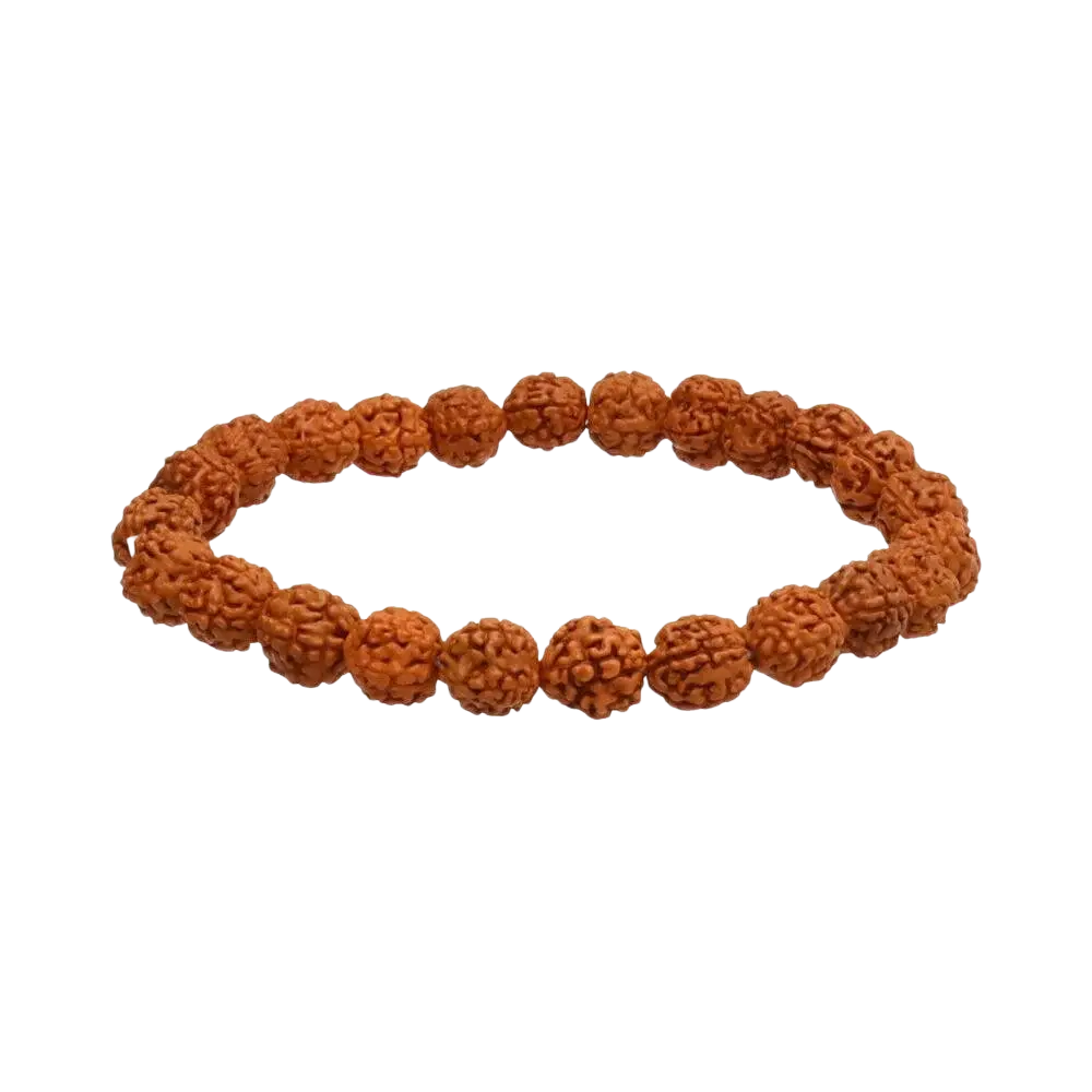 Rudraksha Armband mit 8 mm Perlen, symbolisiert Schutz, Fokus und spirituelle Kraft, aus Schmuck von Vives de la Cortada S.L