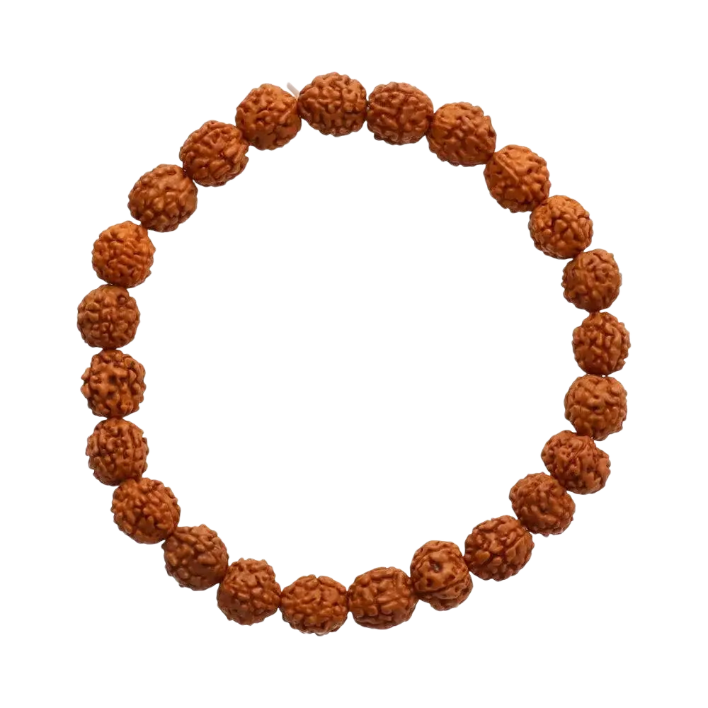 Rudraksha-Armband 8 mm aus Schmuck, dient als Schutz, Fokus und spirituelle Kraft, mit natürlichen Rudraksha-Perlen.