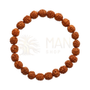 Rudraksha armband aus braunen 8 mm perlen mit natürlicher textur für innere klarheit und spirituelle praxis