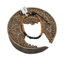 Rudraksha Armband mit Lavasteinen, Mana Shop, Schutz und Erdung, handgefertigter Schmuck mit natürlichen Holz- und Lavasteins.