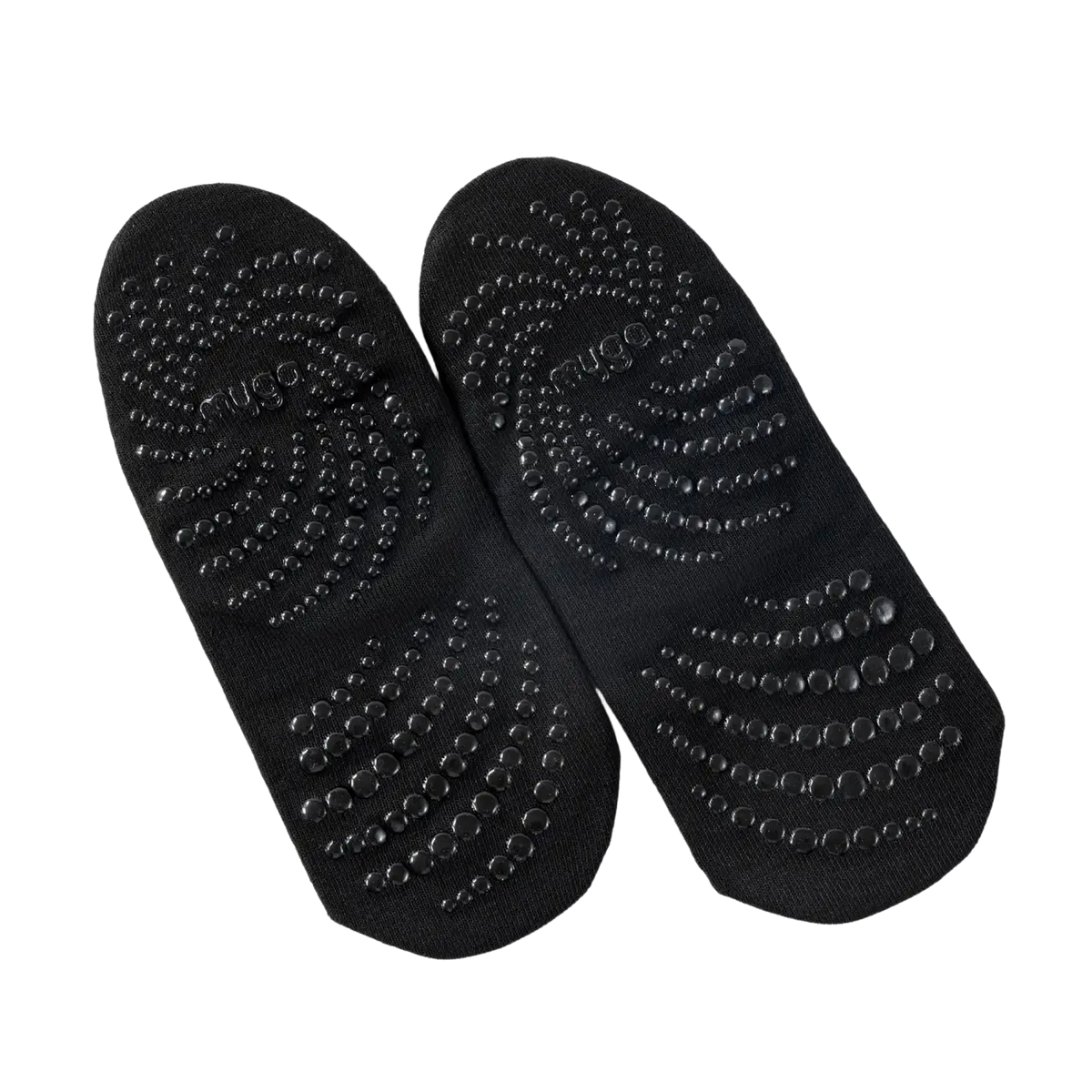 Rückenfreie Yoga-Socken von Myga Eco mit Kreuzriemen, rutschfesten Griffen, ideal für Yoga und Fitnessübungen.