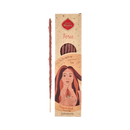 Ein brauner, strukturierter räucherstab mit holzfuß und sagrada madre drachenblut feuerkraft-verpackung von mana shop