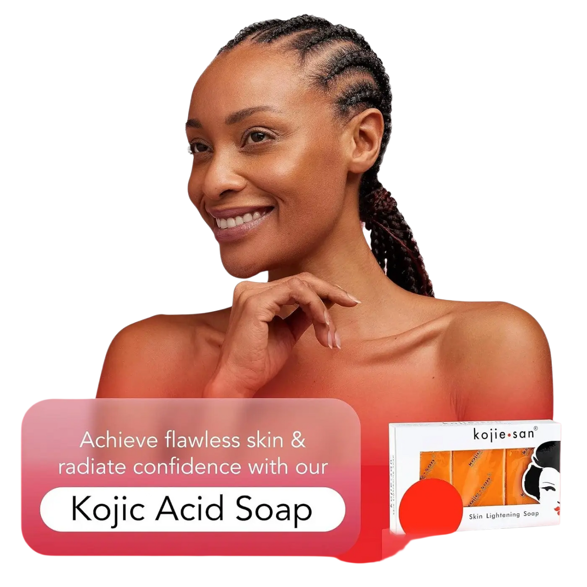 Kojie San Seife mit Koji Acid P25 für sanfte Hautaufhellung, 3×65 g, Gesichtspflege, von KT Supply