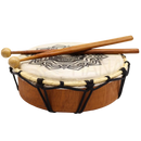 Schamanentrommel mit mandala-motiv und schlegel 20 cm handgefertigte rahmentrommel aus holz im mana shop image to zoom