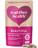 Rosa-beige pouch von zusammen health schön vitaminpräparat für haare haut nägel für strahlende haut bei mana shop
