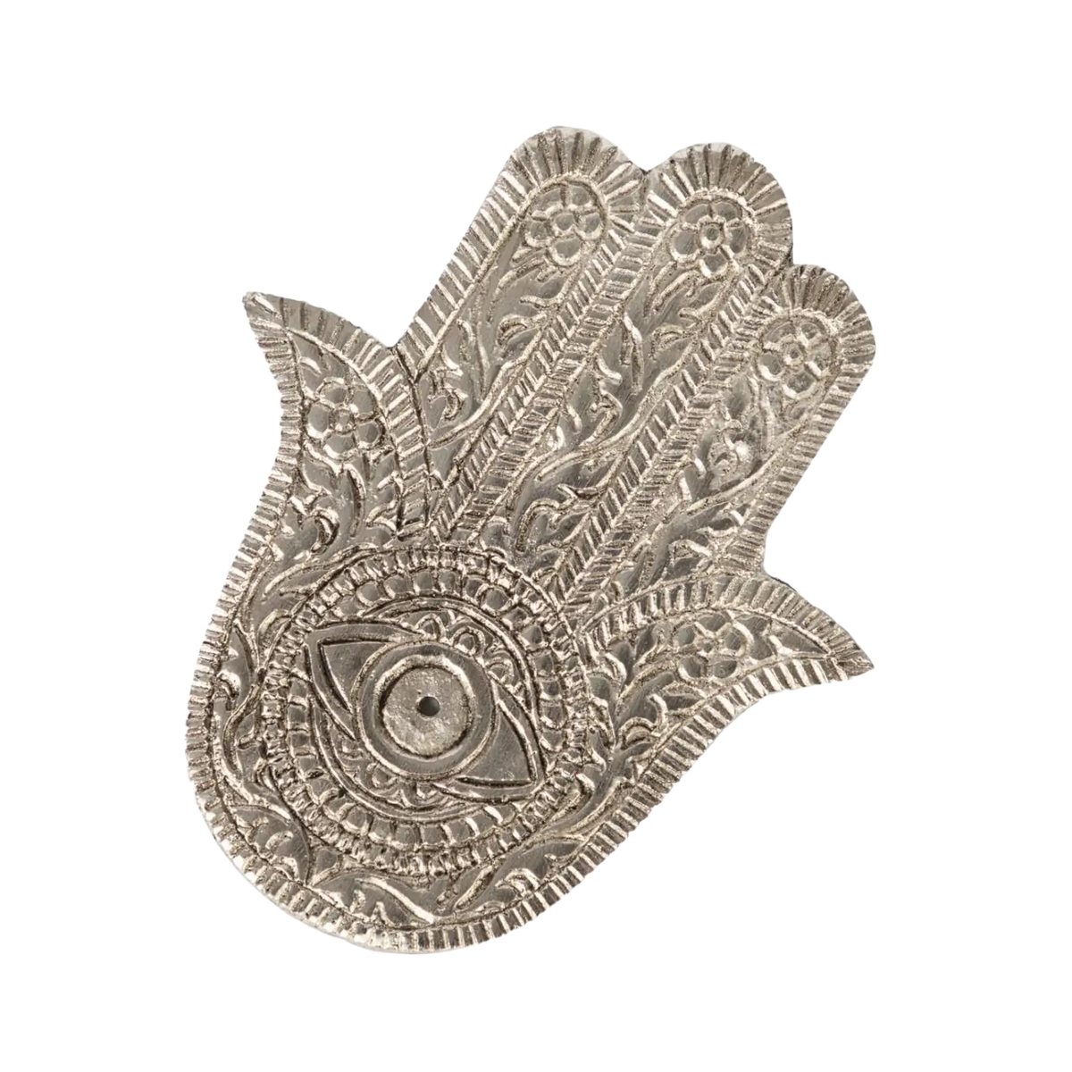 Schutzsymbol Hamsa Räucherstäbchenhalter von Bodynova, ideal für Yoga, Meditation und spirituelle Rituale, aus Keramik gefertigt