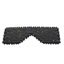 Schwarze obsidian-gesichtsmaske mit schwarzer Perlenmuster augenmaske für natürliche entspannung und hautpflege intensiv