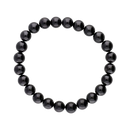 Schwarzes Turmalin Armband aus 8mm Kugelperlen, elegantes Schmuckstück, von Vives de la Cortada S.L, natürliche dunkle Edelsteine