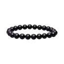 Schwarzes Turmalin Armband mit 8mm glatten Perlen, elegantes Schmuckstück in dunkler Farbe, von Vives de la Cortada S.L