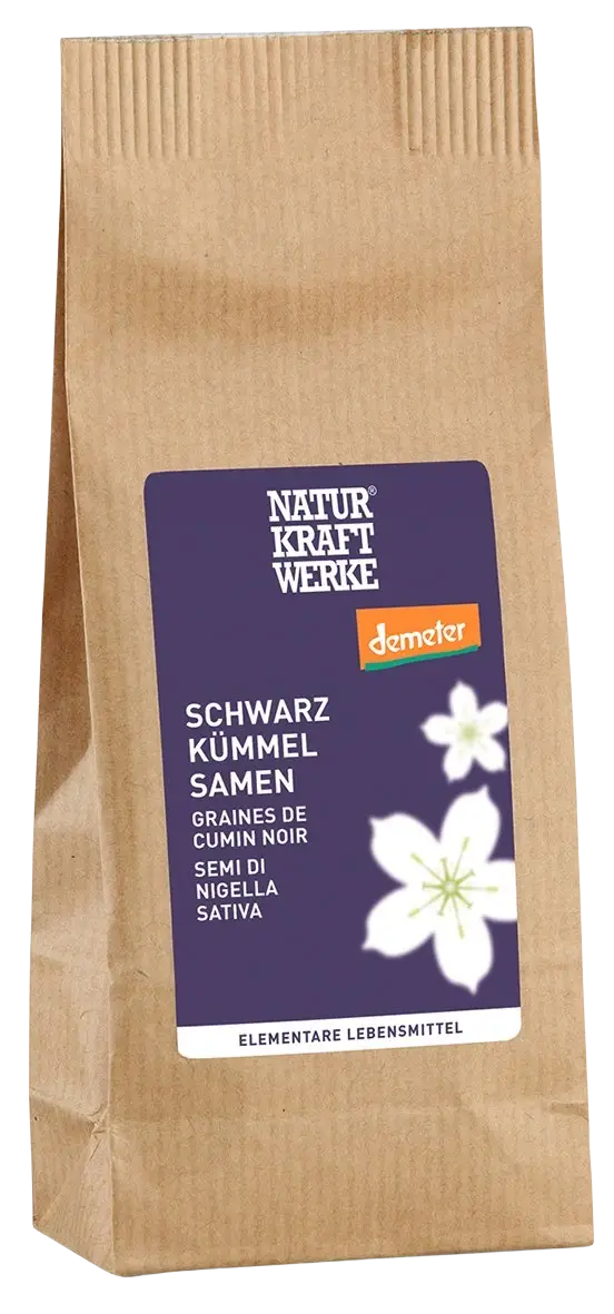 Schwarzkümmel Samen von NaturKraftWerk, 100 g, braune Samen, Nüsse und Samen, biologisch Demeter-zertifiziert