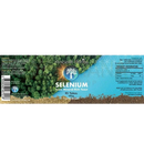Etikett von antike reinheit lebensmitteld zustand selen supplement mit blau grünem baum design und 90 tabletten für das immun system