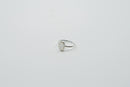 Silberner Fingerring mit Mondstein, 17,2 mm Durchmesser, Größe 54, elegantes Schmuckstück von Shanti Enterprise