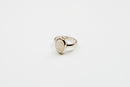 Silberner Fingerring mit Mondstein, Durchmesser 18 mm, Größe 55, elegantes Schmuckstück von Shanti Enterprise
