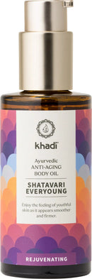 Gesichtsöl von Khadi Shatavari Everyoung Anti-Aging, 100 ml, ayurvedisches Gesichtspflegeöl mit Shatavari-Wirkstoffen