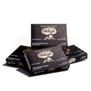 Schwarze rechteckige boxen mit golden mountains shilajit trockene tropfen altai goldene berge sibirisches grün
