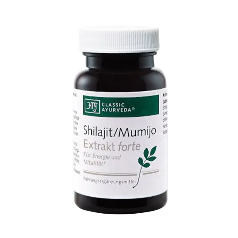 Schwarzes Shilajit Mumijo Extrakt Forte in Flasche, Maharishi Kombinationspräparate, natürliche Heilpflanze, hochwertige Nahrungsergänzung