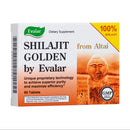 SiberianGreen Evalar Shilajit Gold Mumijo Harz Nahrungsergänzungsmittel in 60 Kapseln, goldene Verpackung, natürliche Heilpflanze