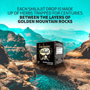 Hochwertiges SiberianGreen Shilajit-Harz, reines Golden Mountains Nahrungsergänzung in Glasbehälter, natürliche Himalaya-Quelle
