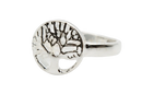 Silber fingerring lebensbaum mit filigranem auschnitt design aus silber größe 52 durchmesser 16,5 mm