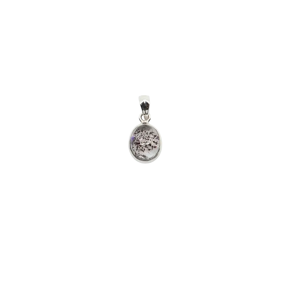 Silberschmuck-Anhänger „Elestial Quartz Super Seven“ von Ananta Lienhard, spirituelles Heilungs- und Transformationssymbol