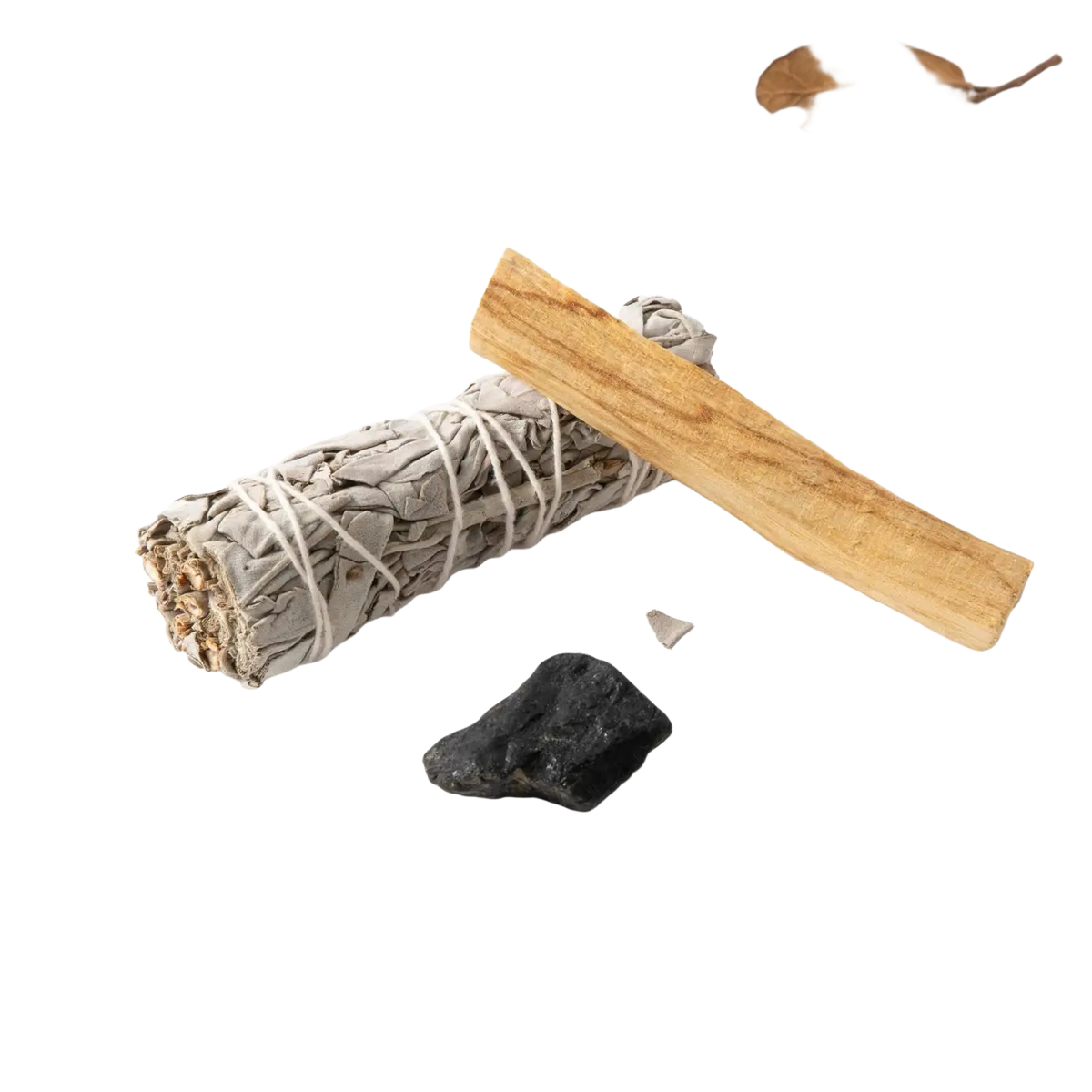 Myga Smudge Set mit Salbei und Palo Santo, Räucherwaren für energetische Reinigung und spirituelles Ritual, naturbelassen und vielseitig.