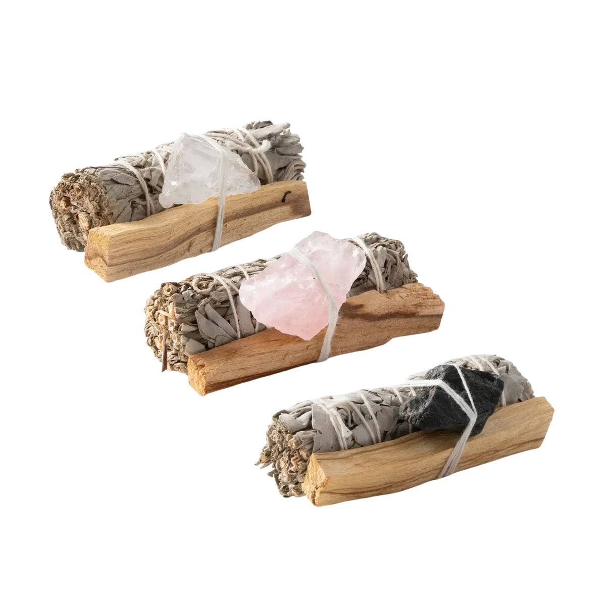 Myga Räucherwaren Smudge-Set mit Salbei und Palo Santo für energetische Reinigung, spirituelles Geschenk, natürliche Räucherwaren